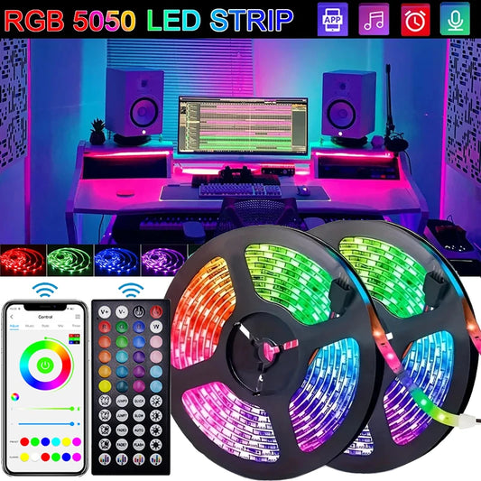 Striscia LED RGB USB con Controllo Bluetooth – Luci Flessibili per Decorazioni e TV